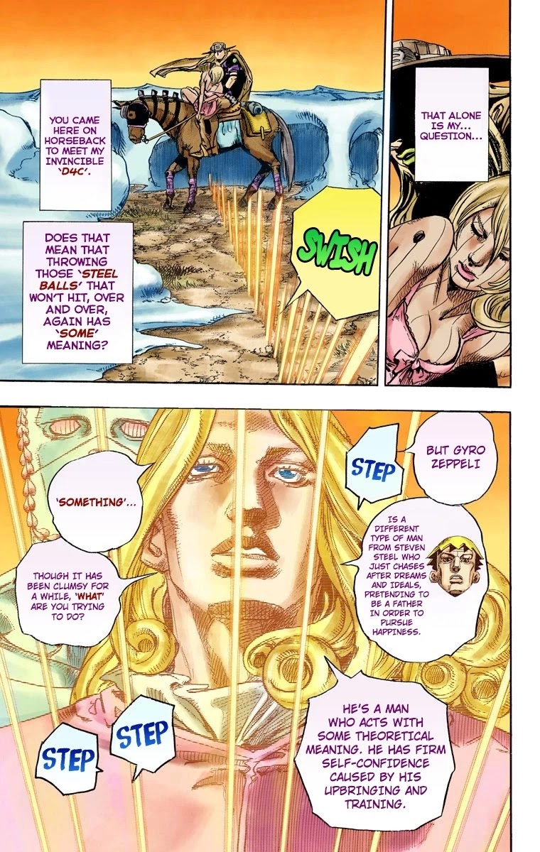 JoJo's Bizarre Adventure Part 7 - Steel Ball Run (Official Colored) Chapter 82 page 14 - Chapter 82: D4C Part 15 -Love Train-