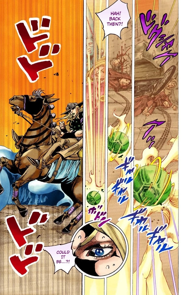 JoJo's Bizarre Adventure Part 7 - Steel Ball Run (Official Colored) Chapter 82 page 21 - Chapter 82: D4C Part 15 -Love Train-