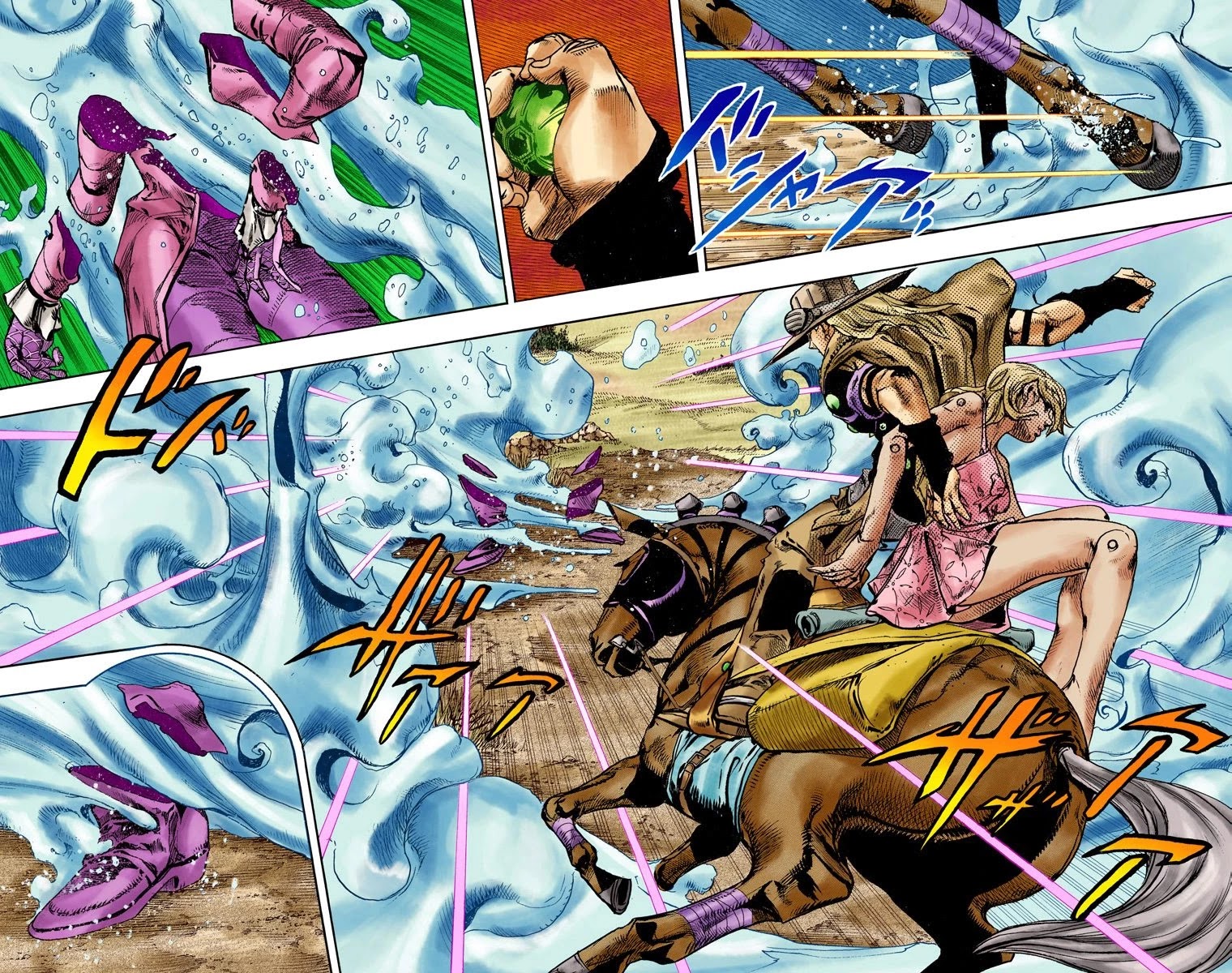 JoJo's Bizarre Adventure Part 7 - Steel Ball Run (Official Colored) Chapter 83 page 6 - Chapter 83: Ball Breaker Part 1