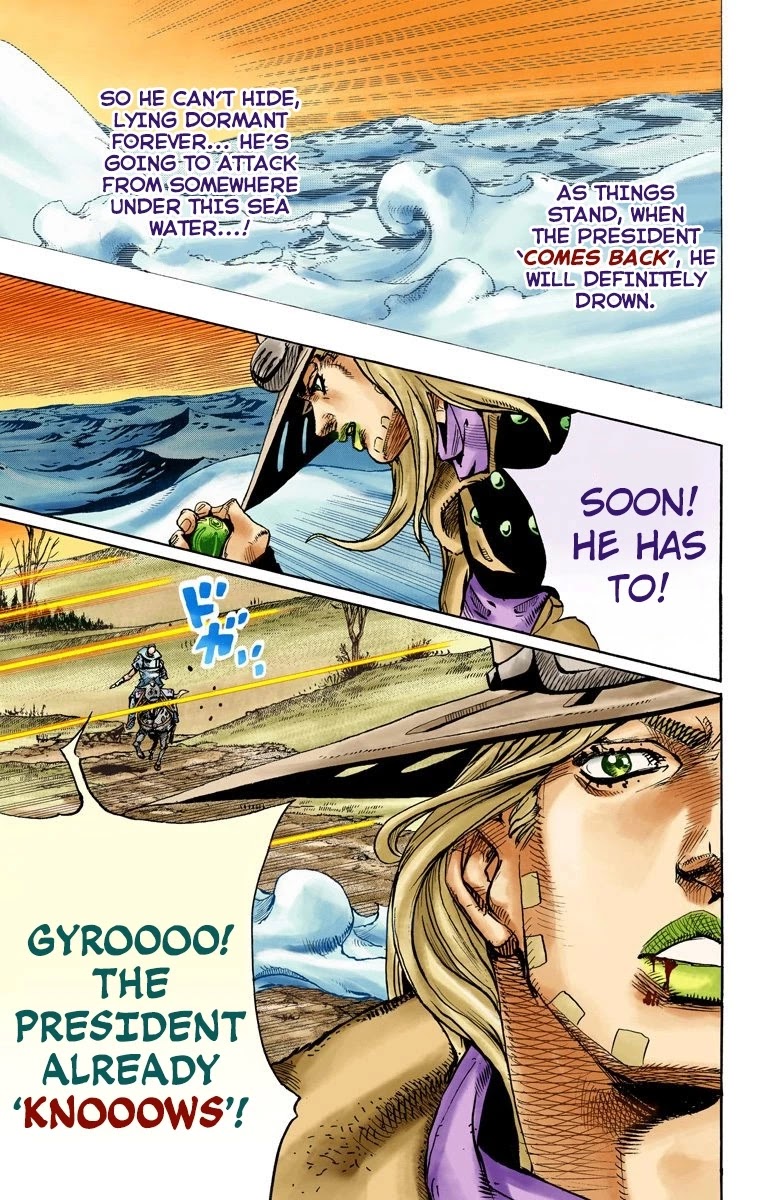 JoJo's Bizarre Adventure Part 7 - Steel Ball Run (Official Colored) Chapter 83 page 9 - Chapter 83: Ball Breaker Part 1
