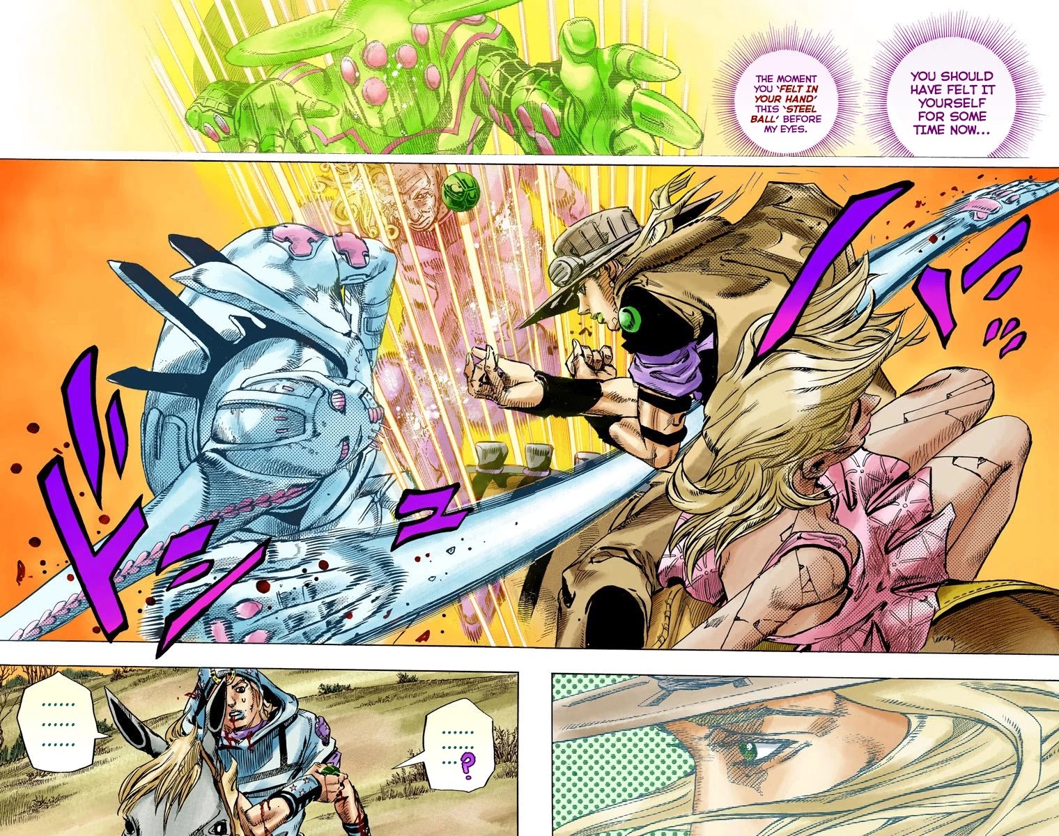 JoJo's Bizarre Adventure Part 7 - Steel Ball Run (Official Colored) Chapter 84 page 13 - Chapter 84: Ball Breaker Part 2