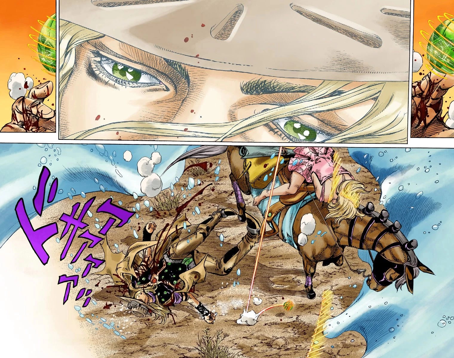 JoJo's Bizarre Adventure Part 7 - Steel Ball Run (Official Colored) Chapter 84 page 22 - Chapter 84: Ball Breaker Part 2