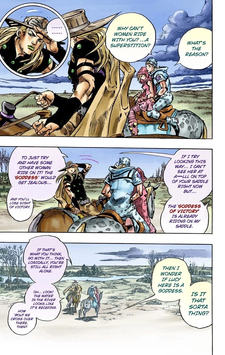 JoJo's Bizarre Adventure Part 7 - Steel Ball Run (Official Colored) Chapter 84 page 28 - Chapter 84: Ball Breaker Part 2