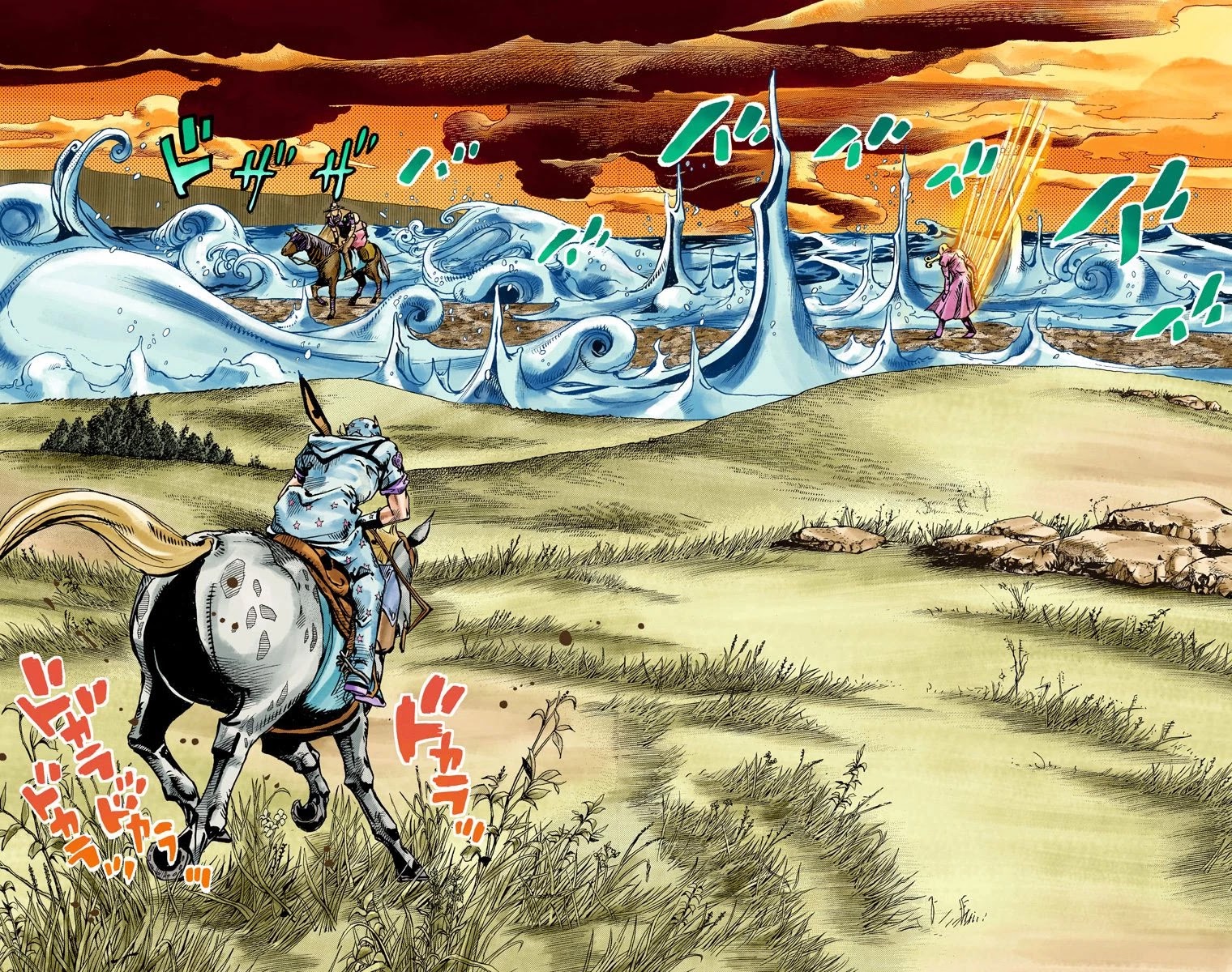 JoJo's Bizarre Adventure Part 7 - Steel Ball Run (Official Colored) Chapter 84 page 4 - Chapter 84: Ball Breaker Part 2