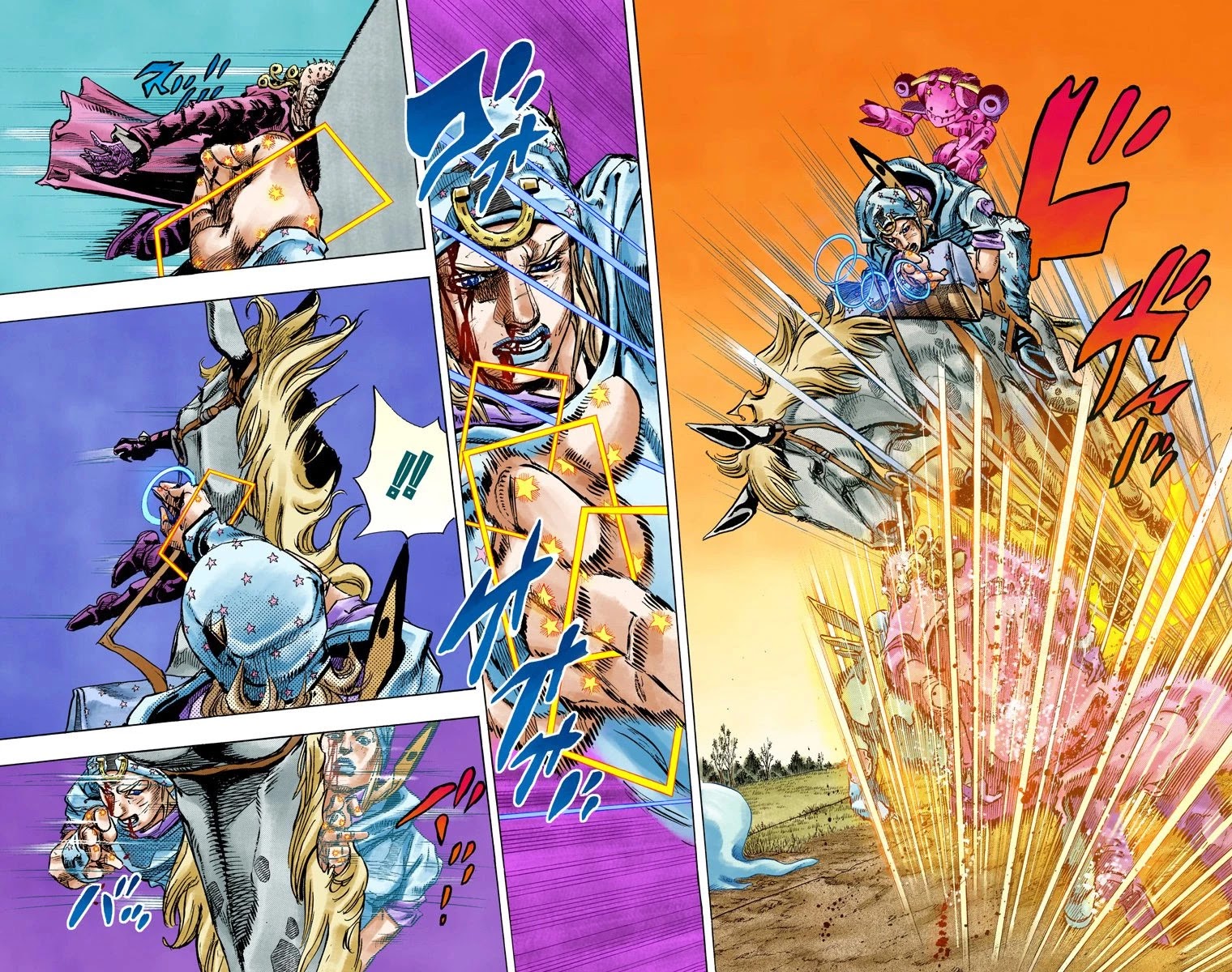 JoJo's Bizarre Adventure Part 7 - Steel Ball Run (Official Colored) Chapter 85 page 14 - Chapter 85: Ball Breaker Part 3
