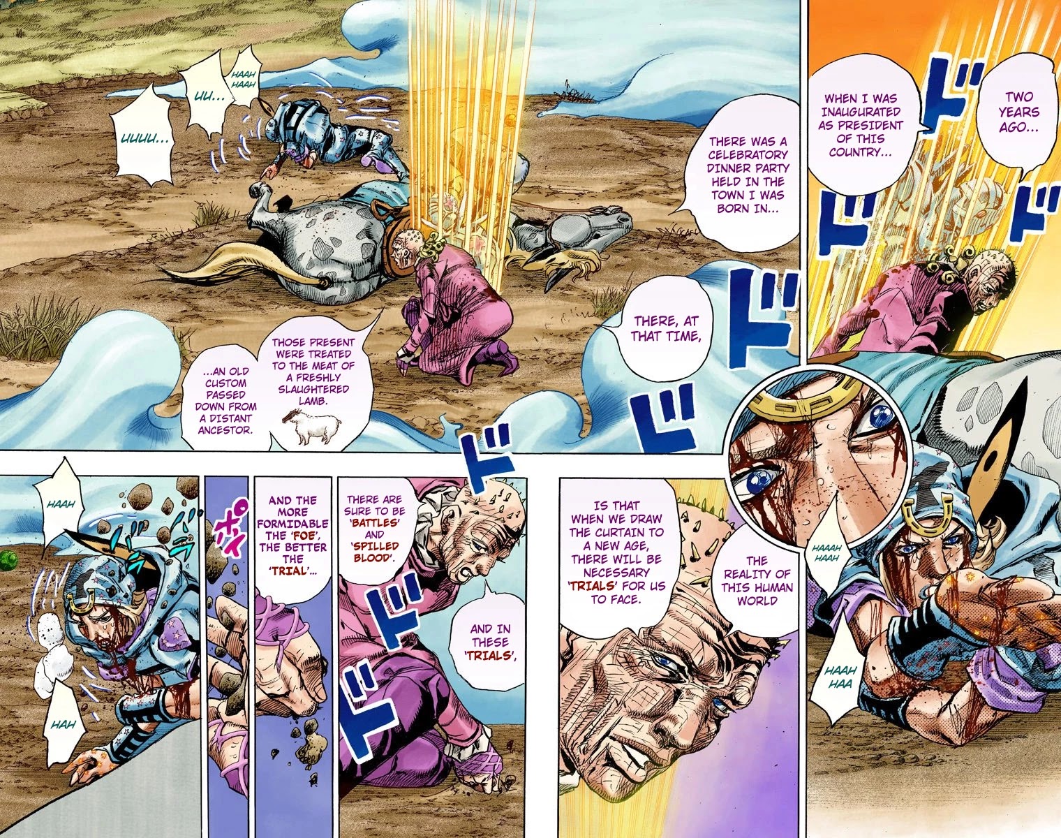 JoJo's Bizarre Adventure Part 7 - Steel Ball Run (Official Colored) Chapter 85 page 22 - Chapter 85: Ball Breaker Part 3