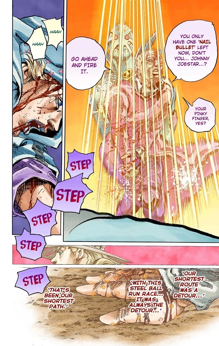 JoJo's Bizarre Adventure Part 7 - Steel Ball Run (Official Colored) Chapter 85 page 24 - Chapter 85: Ball Breaker Part 3