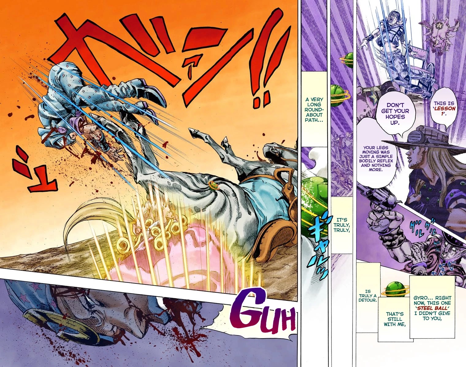 JoJo's Bizarre Adventure Part 7 - Steel Ball Run (Official Colored) Chapter 85 page 28 - Chapter 85: Ball Breaker Part 3