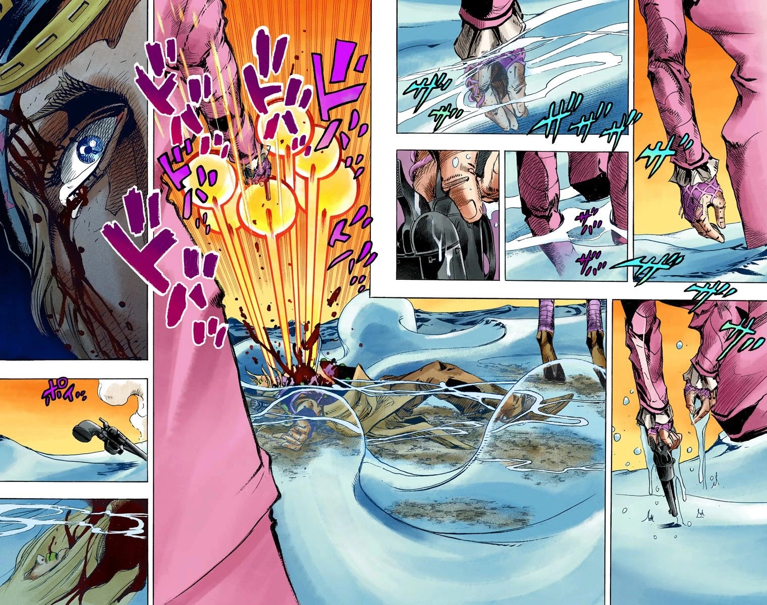 JoJo's Bizarre Adventure Part 7 - Steel Ball Run (Official Colored) Chapter 85 page 4 - Chapter 85: Ball Breaker Part 3