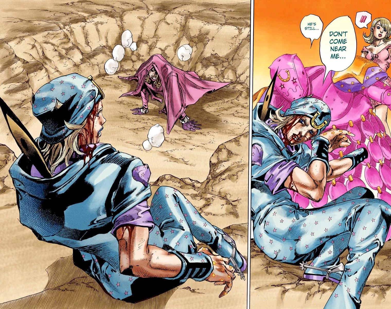 JoJo's Bizarre Adventure Part 7 - Steel Ball Run (Official Colored) Chapter 87 page 34 - Chapter 87: Ball Breaker Part 5