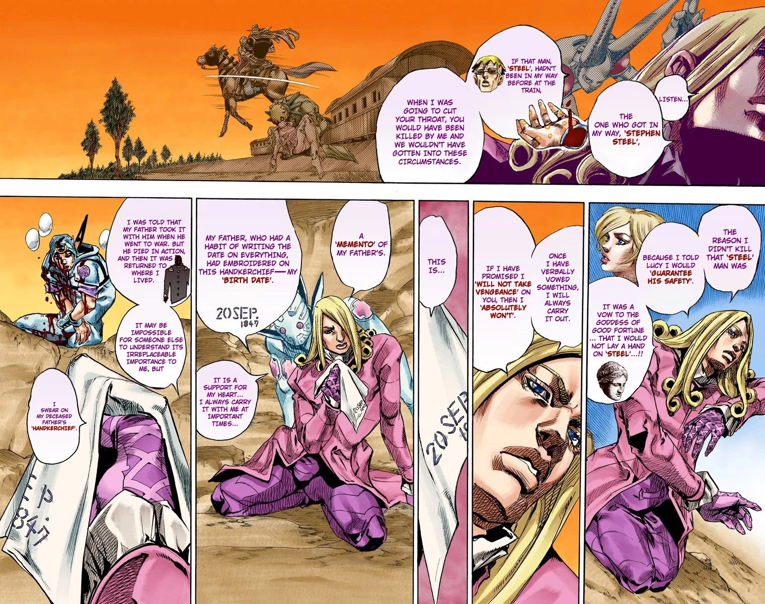 JoJo's Bizarre Adventure Part 7 - Steel Ball Run (Official Colored) Chapter 88 page 24 - Chapter 88: Break My Heart, Break Your Heart Part 1