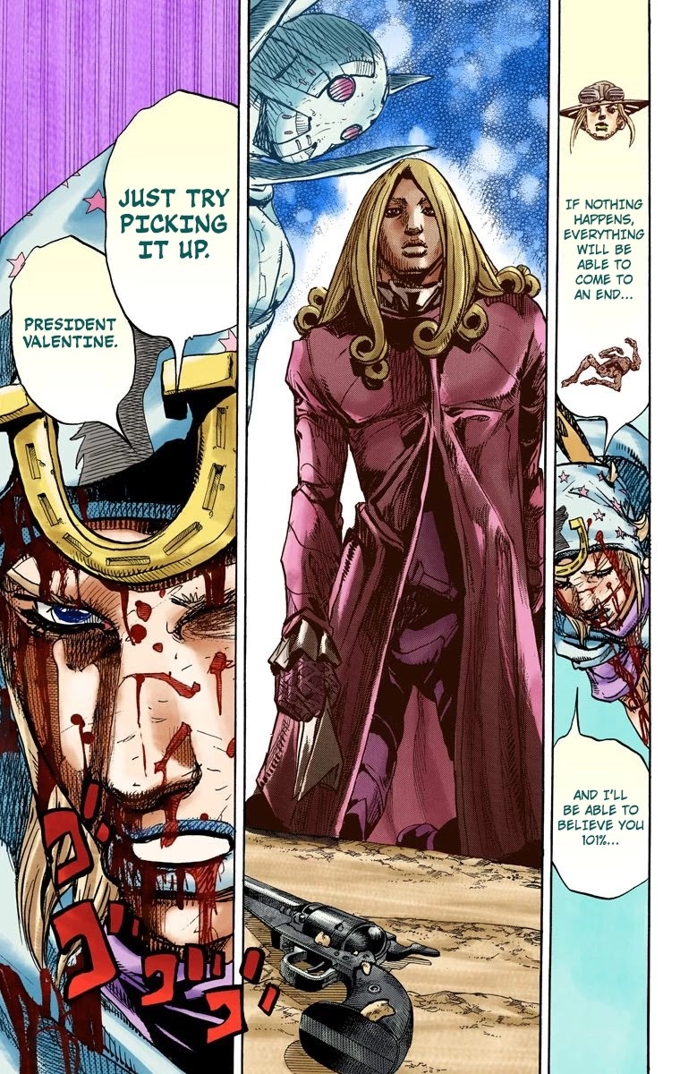 JoJo's Bizarre Adventure Part 7 - Steel Ball Run (Official Colored) Chapter 89 page 13 - Chapter 89: Break My Heart, Break Your Heart Part 2