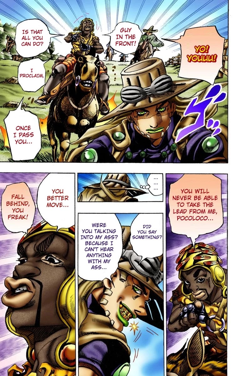 JoJo's Bizarre Adventure Part 7 - Steel Ball Run (Official Colored) Chapter 9 page 10 - Chapter 9: Long, Long Downhill