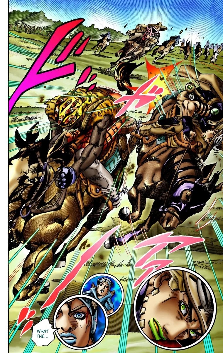 JoJo's Bizarre Adventure Part 7 - Steel Ball Run (Official Colored) Chapter 9 page 11 - Chapter 9: Long, Long Downhill