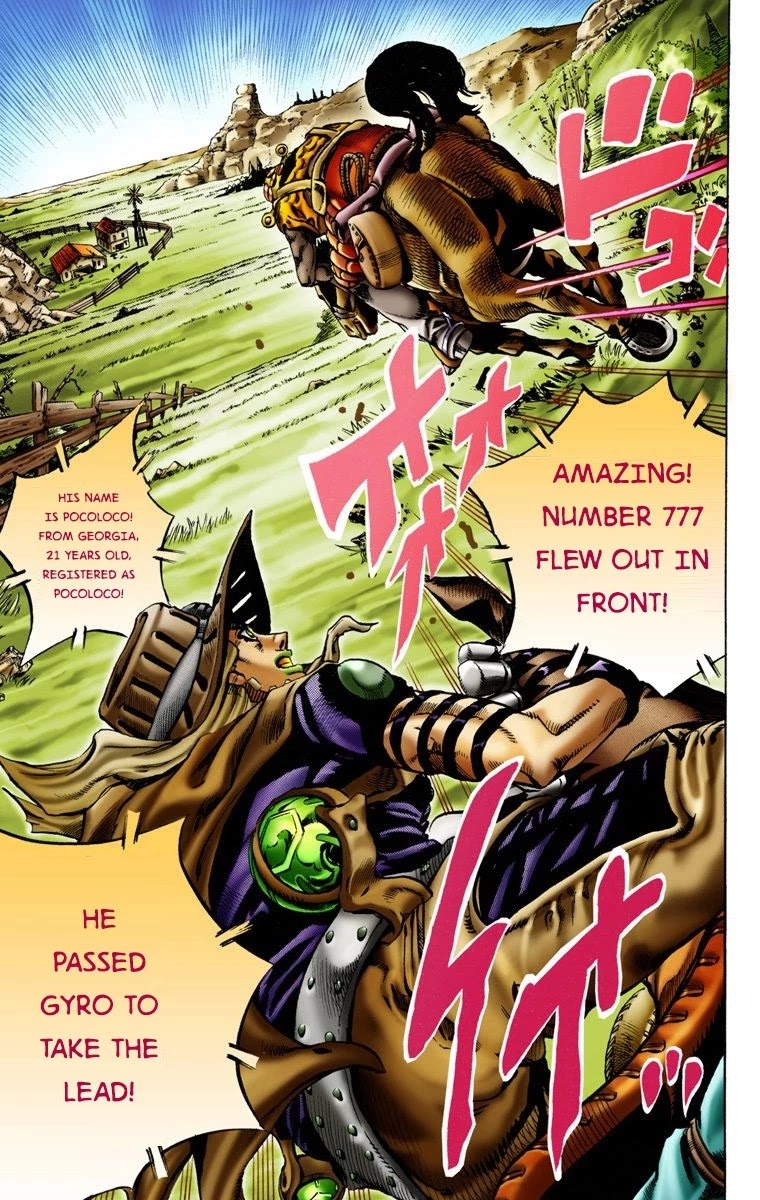 JoJo's Bizarre Adventure Part 7 - Steel Ball Run (Official Colored) Chapter 9 page 12 - Chapter 9: Long, Long Downhill