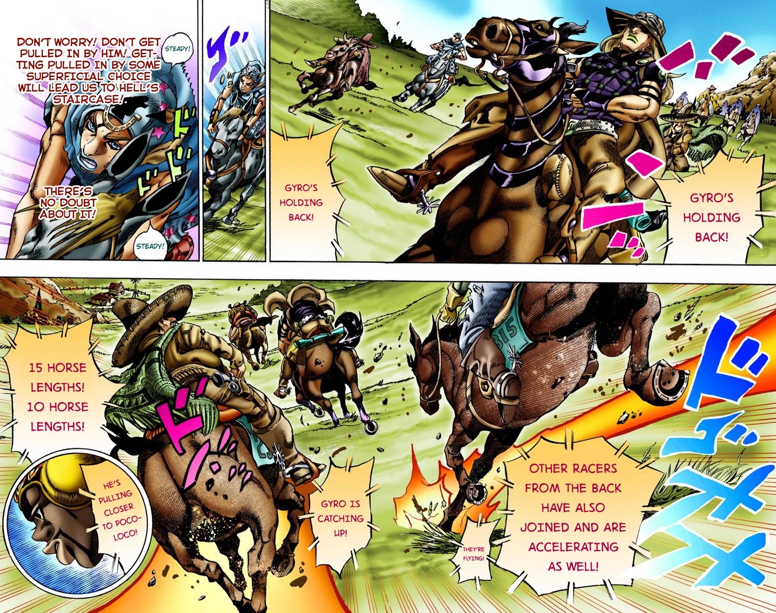 JoJo's Bizarre Adventure Part 7 - Steel Ball Run (Official Colored) Chapter 9 page 13 - Chapter 9: Long, Long Downhill