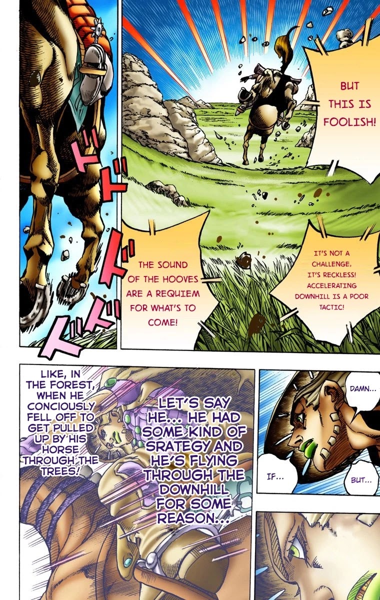 JoJo's Bizarre Adventure Part 7 - Steel Ball Run (Official Colored) Chapter 9 page 14 - Chapter 9: Long, Long Downhill