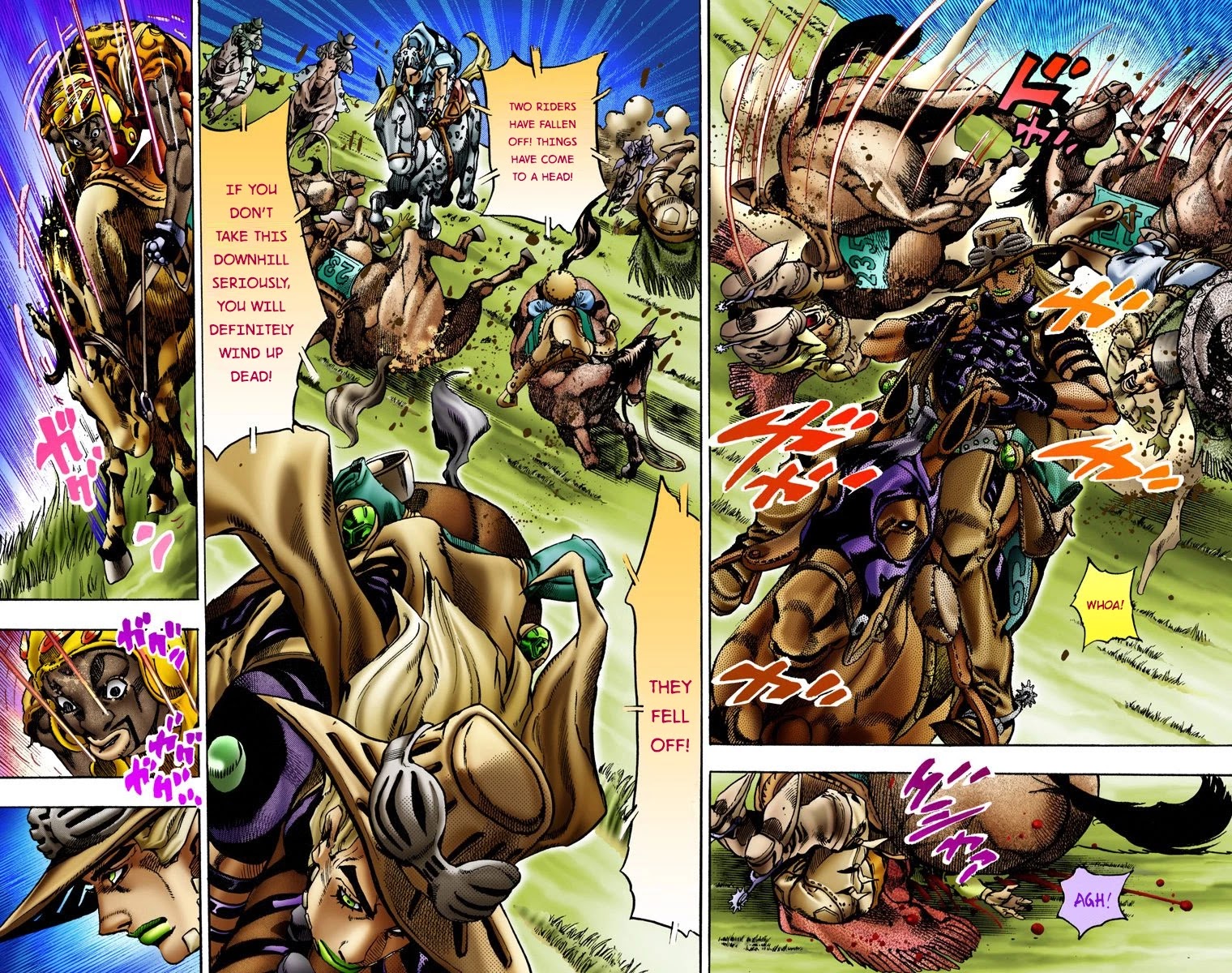 JoJo's Bizarre Adventure Part 7 - Steel Ball Run (Official Colored) Chapter 9 page 16 - Chapter 9: Long, Long Downhill