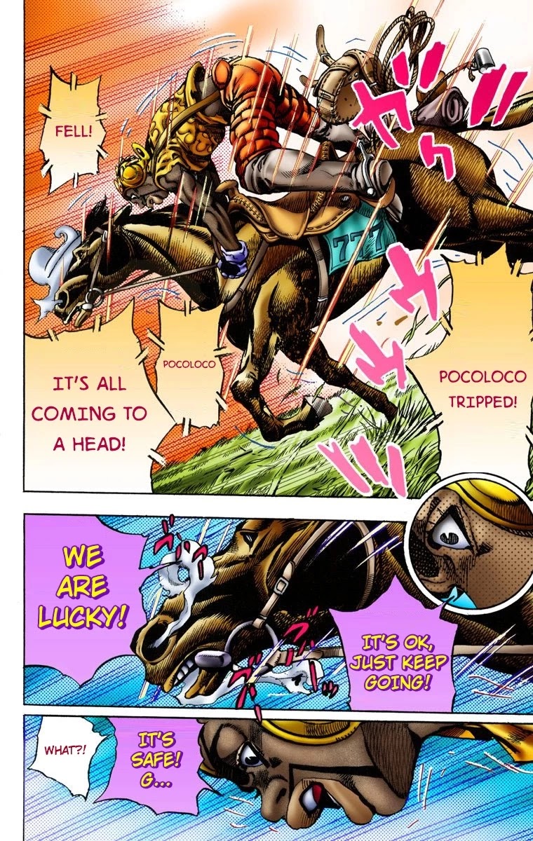 JoJo's Bizarre Adventure Part 7 - Steel Ball Run (Official Colored) Chapter 9 page 17 - Chapter 9: Long, Long Downhill