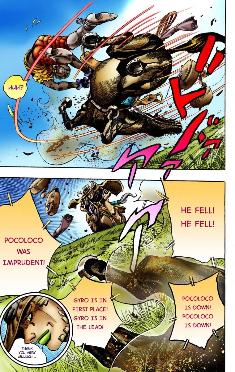 JoJo's Bizarre Adventure Part 7 - Steel Ball Run (Official Colored) Chapter 9 page 18 - Chapter 9: Long, Long Downhill
