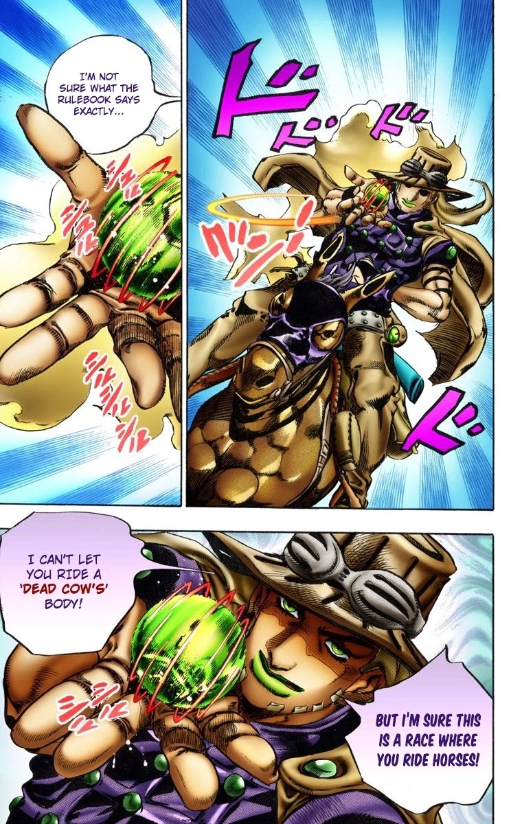 JoJo's Bizarre Adventure Part 7 - Steel Ball Run (Official Colored) Chapter 9 page 23 - Chapter 9: Long, Long Downhill