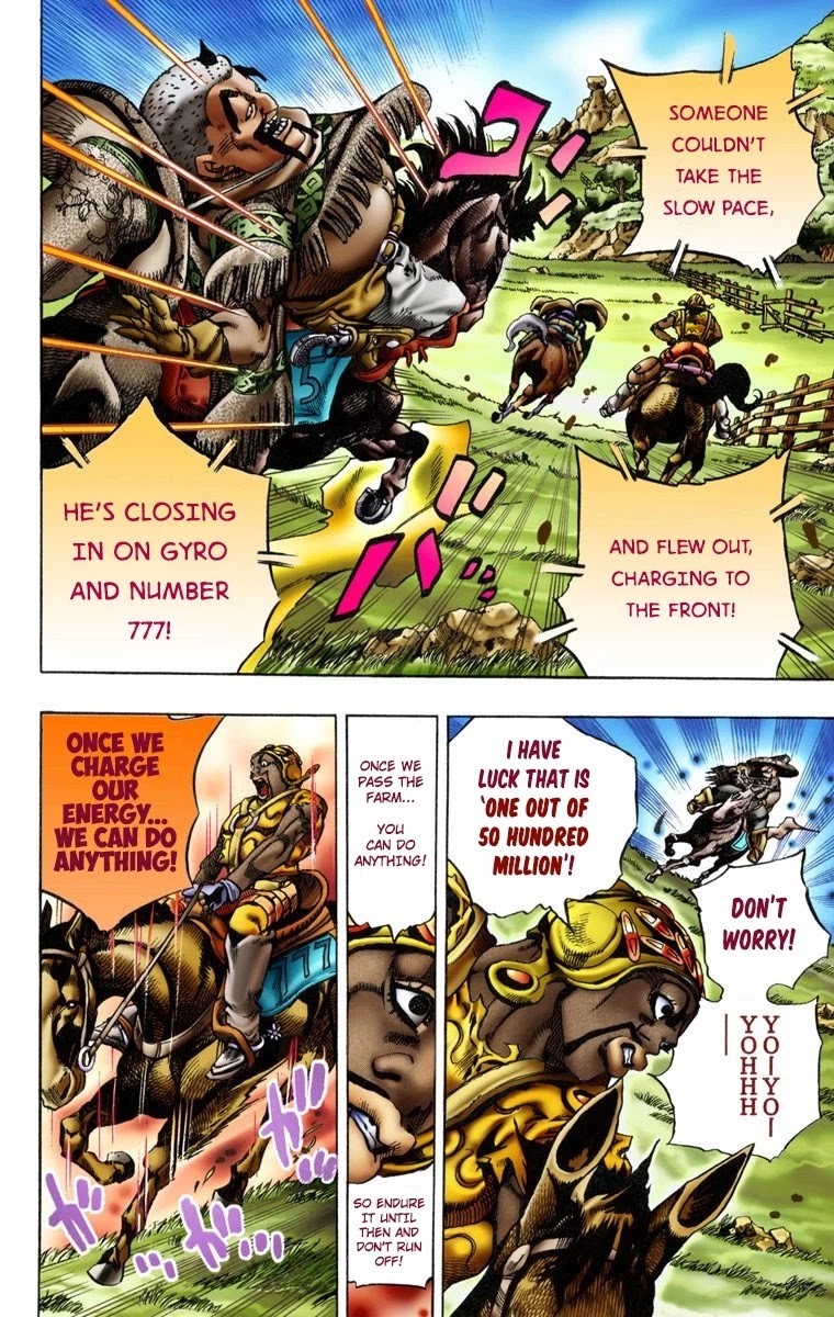 JoJo's Bizarre Adventure Part 7 - Steel Ball Run (Official Colored) Chapter 9 page 6 - Chapter 9: Long, Long Downhill