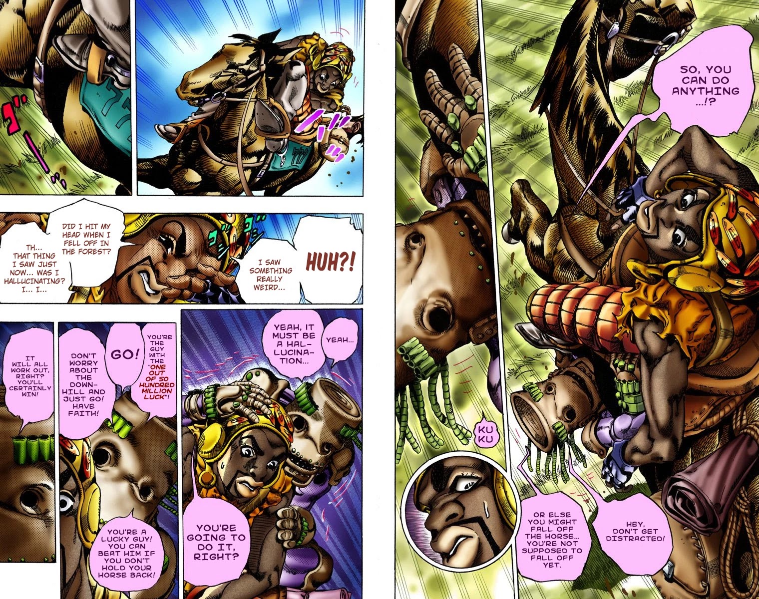 JoJo's Bizarre Adventure Part 7 - Steel Ball Run (Official Colored) Chapter 9 page 8 - Chapter 9: Long, Long Downhill