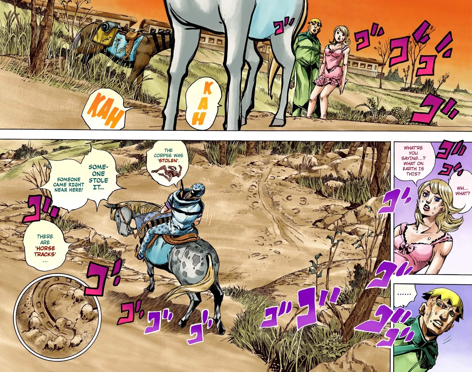 JoJo's Bizarre Adventure Part 7 - Steel Ball Run (Official Colored) Chapter 90 page 15 - Chapter 90: High Voltage Part 1