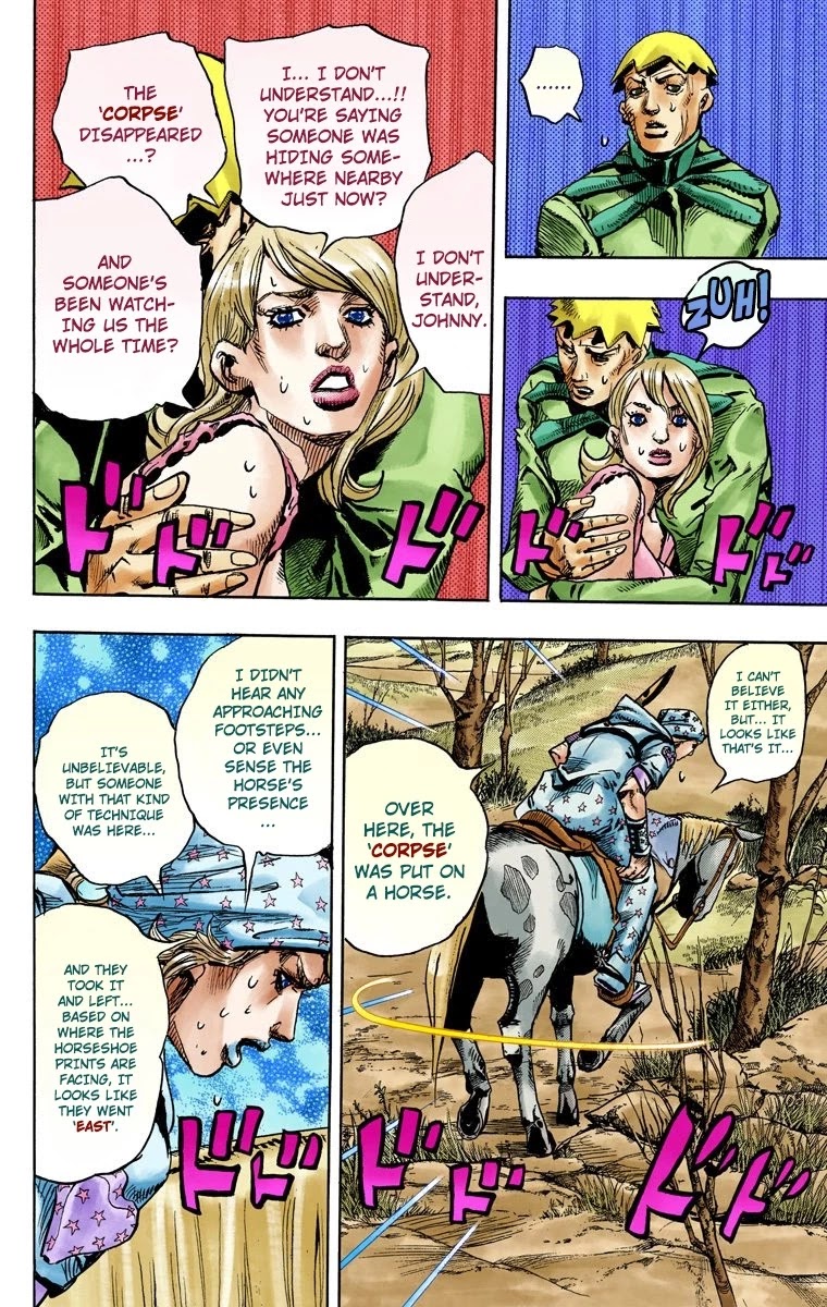 JoJo's Bizarre Adventure Part 7 - Steel Ball Run (Official Colored) Chapter 90 page 17 - Chapter 90: High Voltage Part 1