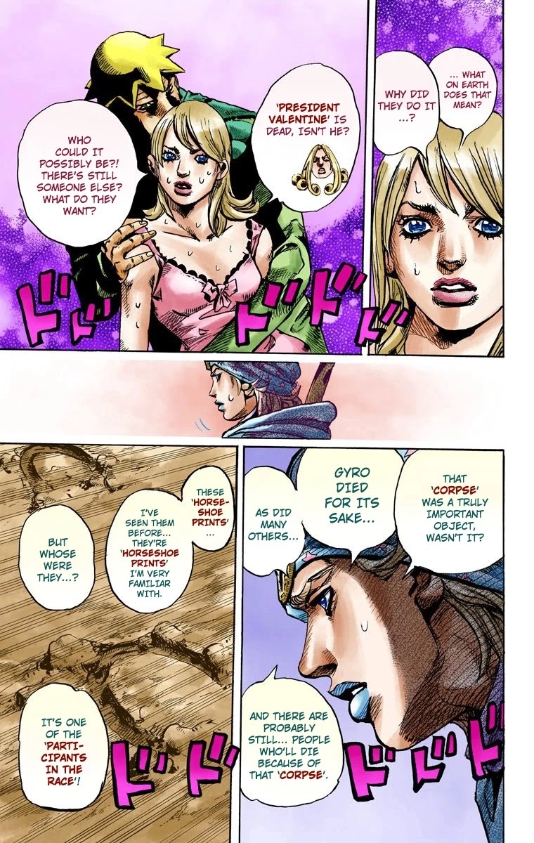 JoJo's Bizarre Adventure Part 7 - Steel Ball Run (Official Colored) Chapter 90 page 18 - Chapter 90: High Voltage Part 1