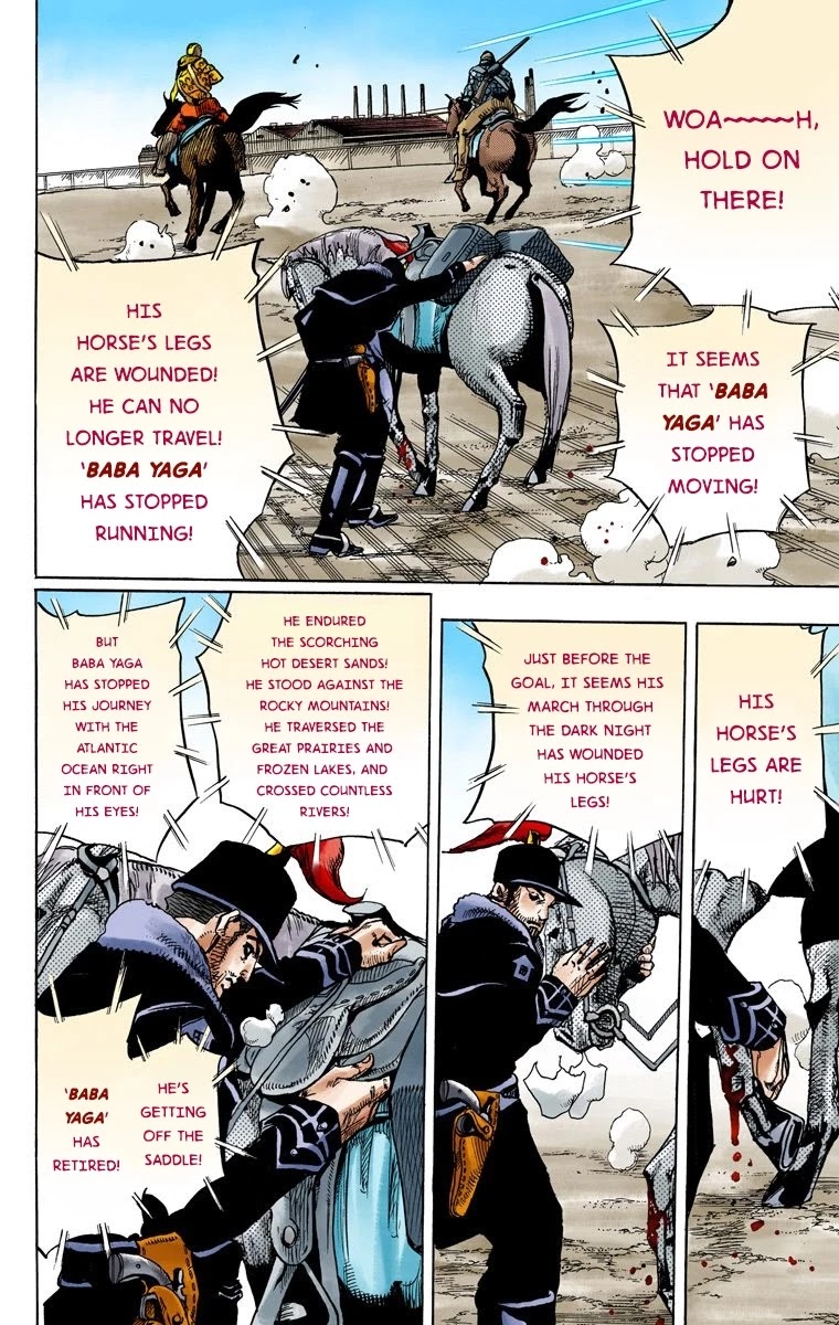 JoJo's Bizarre Adventure Part 7 - Steel Ball Run (Official Colored) Chapter 90 page 24 - Chapter 90: High Voltage Part 1