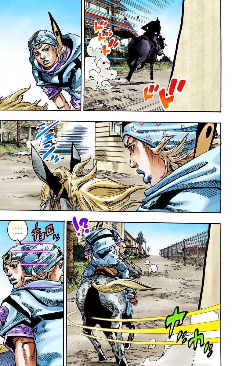 JoJo's Bizarre Adventure Part 7 - Steel Ball Run (Official Colored) Chapter 90 page 27 - Chapter 90: High Voltage Part 1