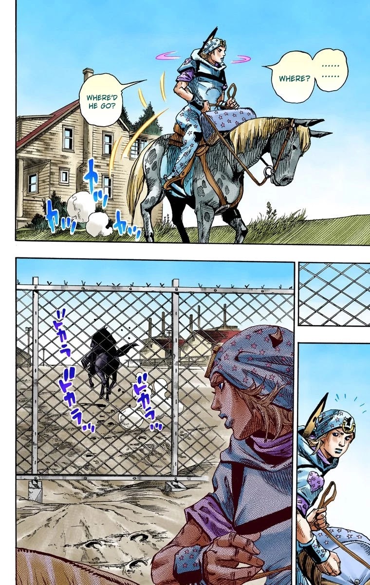 JoJo's Bizarre Adventure Part 7 - Steel Ball Run (Official Colored) Chapter 90 page 28 - Chapter 90: High Voltage Part 1