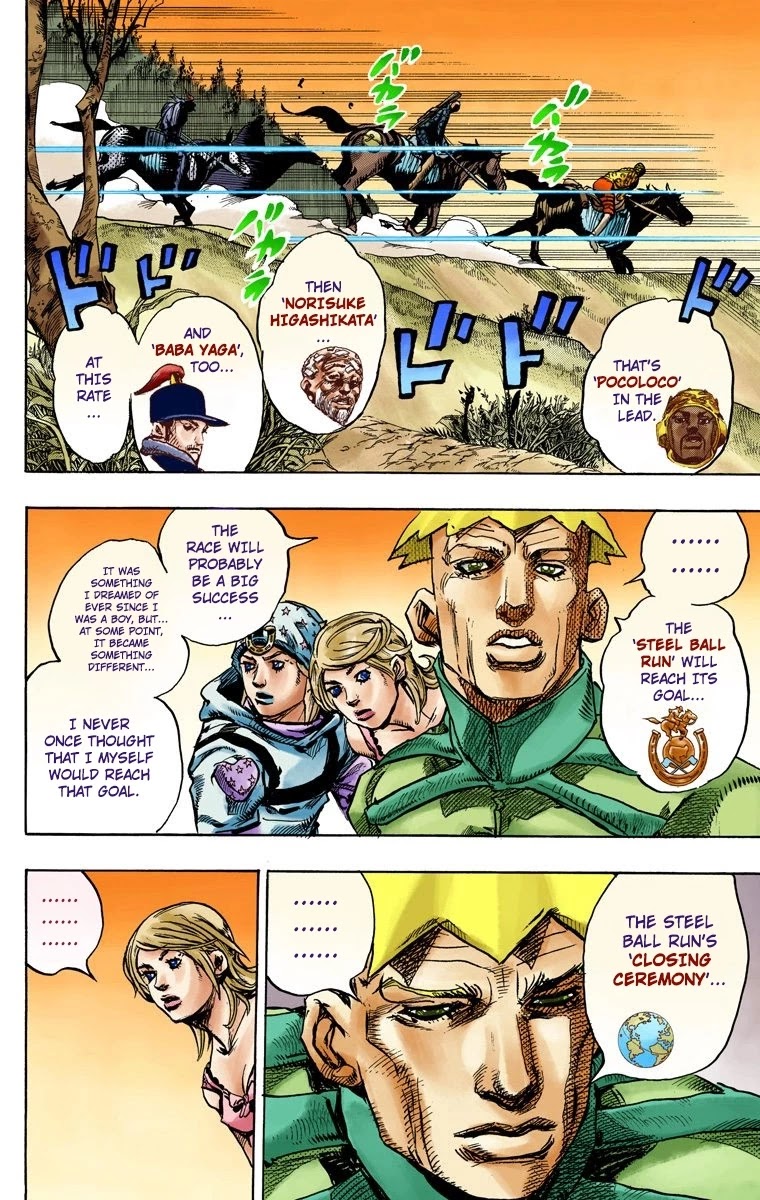 JoJo's Bizarre Adventure Part 7 - Steel Ball Run (Official Colored) Chapter 90 page 9 - Chapter 90: High Voltage Part 1