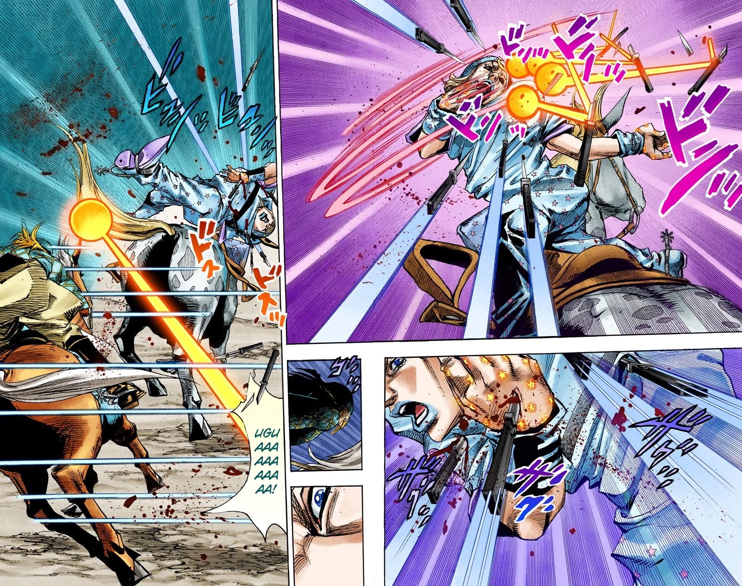 JoJo's Bizarre Adventure Part 7 - Steel Ball Run (Official Colored) Chapter 91 page 13 - Chapter 91: High Voltage Part 2