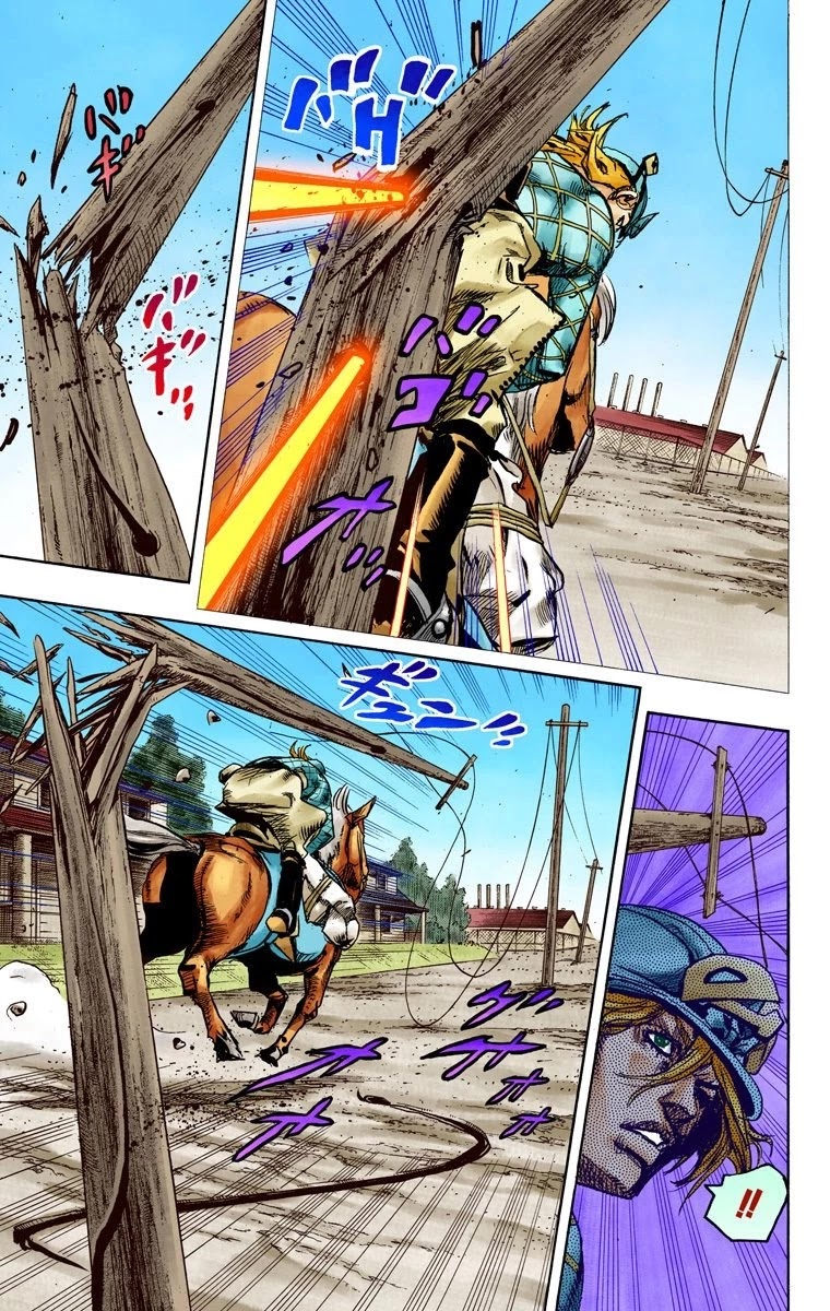 JoJo's Bizarre Adventure Part 7 - Steel Ball Run (Official Colored) Chapter 91 page 15 - Chapter 91: High Voltage Part 2
