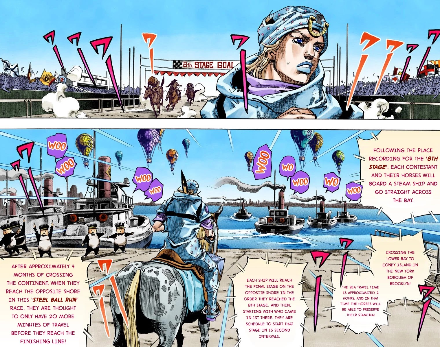 JoJo's Bizarre Adventure Part 7 - Steel Ball Run (Official Colored) Chapter 91 page 23 - Chapter 91: High Voltage Part 2