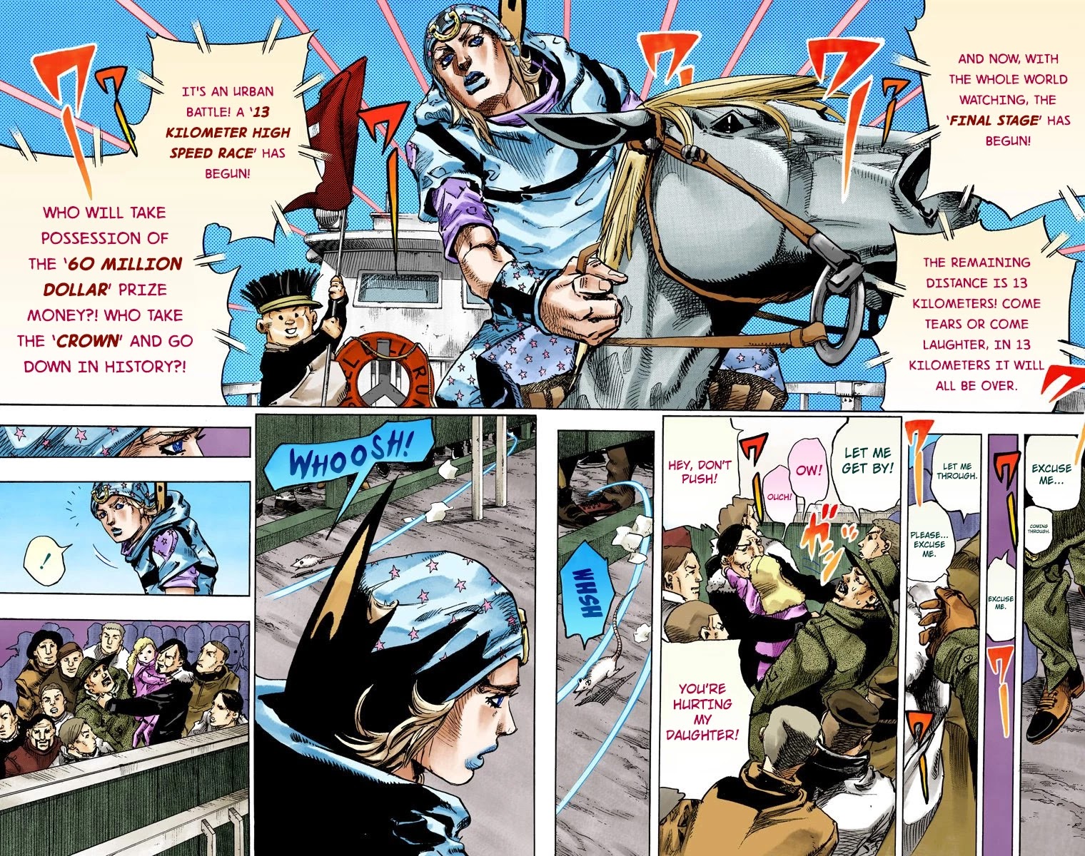 JoJo's Bizarre Adventure Part 7 - Steel Ball Run (Official Colored) Chapter 91 page 32 - Chapter 91: High Voltage Part 2