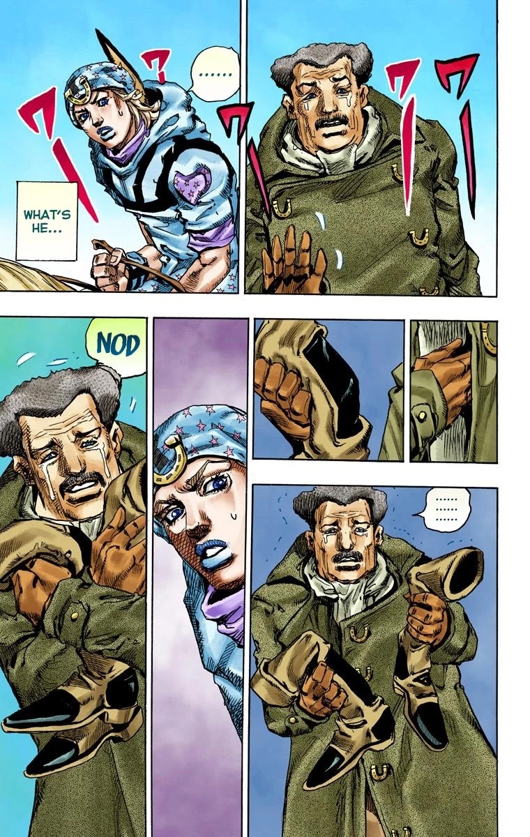 JoJo's Bizarre Adventure Part 7 - Steel Ball Run (Official Colored) Chapter 91 page 34 - Chapter 91: High Voltage Part 2