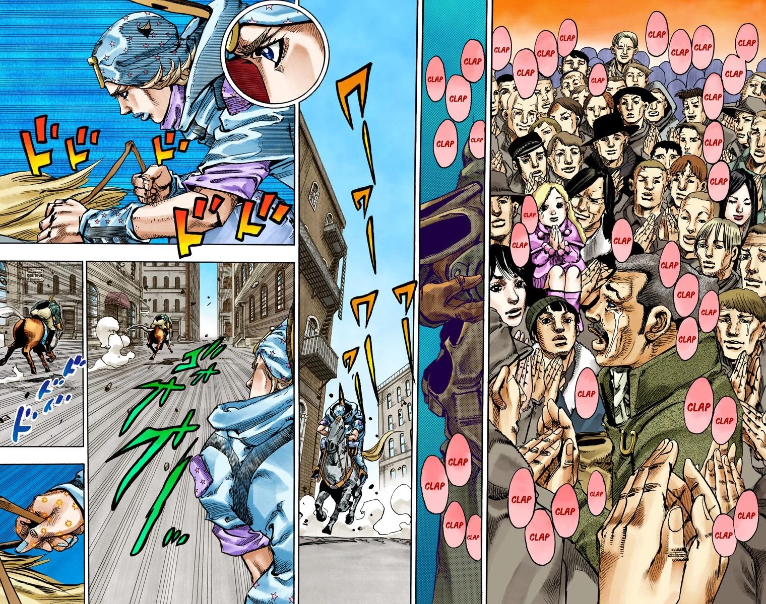 JoJo's Bizarre Adventure Part 7 - Steel Ball Run (Official Colored) Chapter 91 page 38 - Chapter 91: High Voltage Part 2