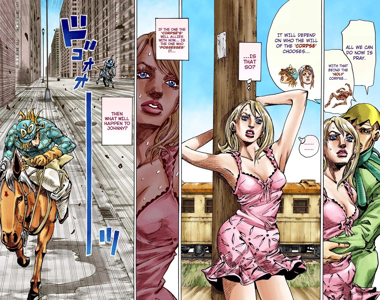 JoJo's Bizarre Adventure Part 7 - Steel Ball Run (Official Colored) Chapter 92 page 15 - Chapter 92: High Voltage Part 3