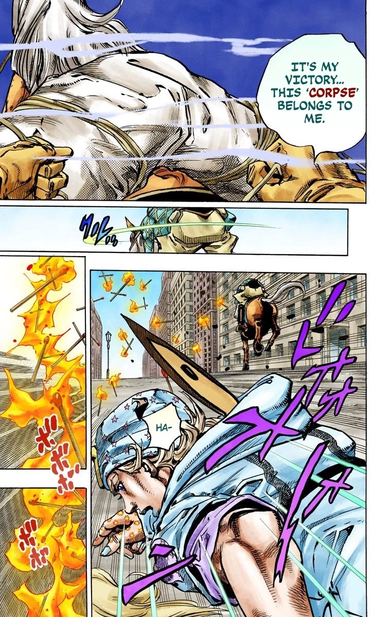 JoJo's Bizarre Adventure Part 7 - Steel Ball Run (Official Colored) Chapter 92 page 23 - Chapter 92: High Voltage Part 3