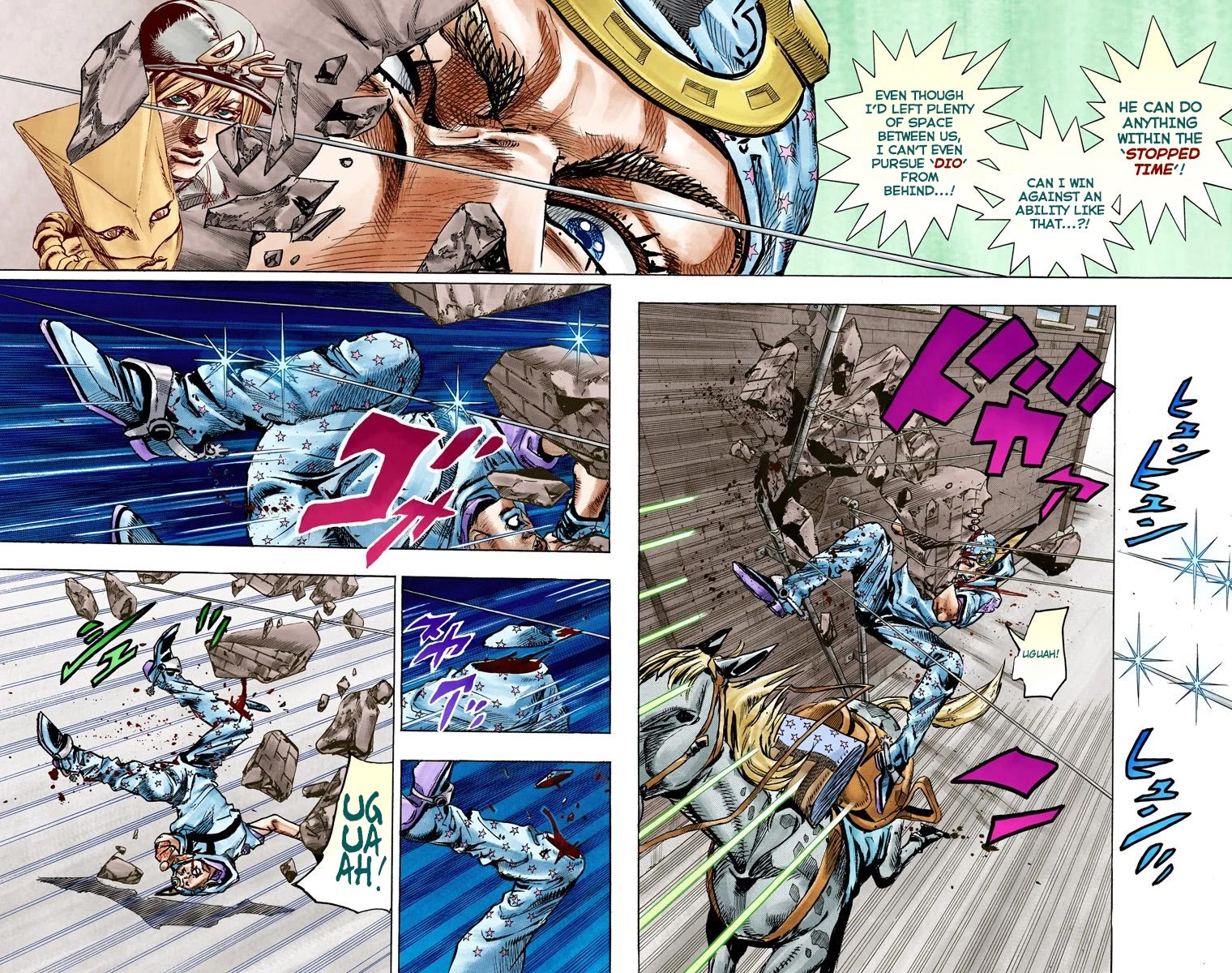 JoJo's Bizarre Adventure Part 7 - Steel Ball Run (Official Colored) Chapter 92 page 4 - Chapter 92: High Voltage Part 3