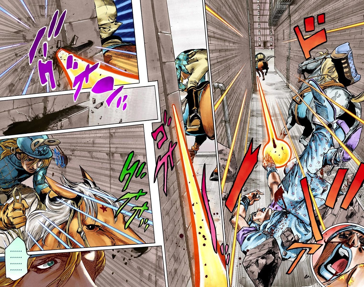 JoJo's Bizarre Adventure Part 7 - Steel Ball Run (Official Colored) Chapter 92 page 5 - Chapter 92: High Voltage Part 3