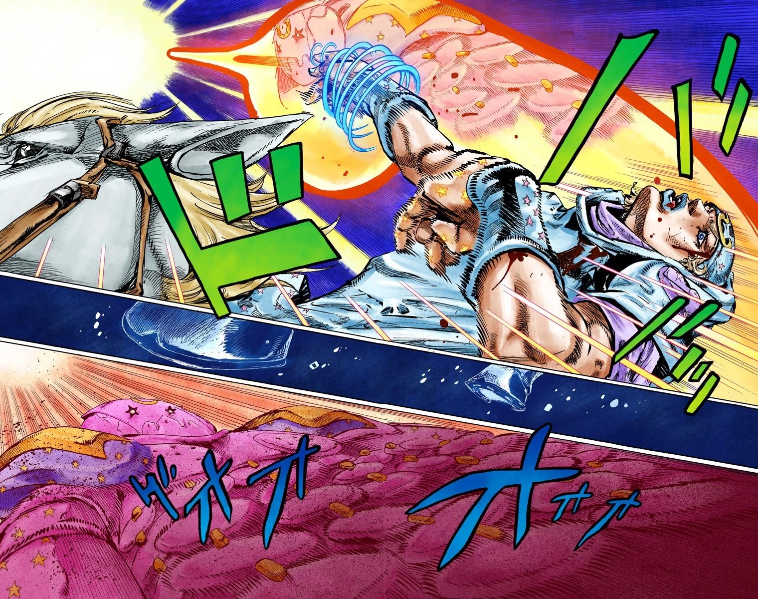 JoJo's Bizarre Adventure Part 7 - Steel Ball Run (Official Colored) Chapter 93 page 10 - Chapter 93: High Voltage Part 4