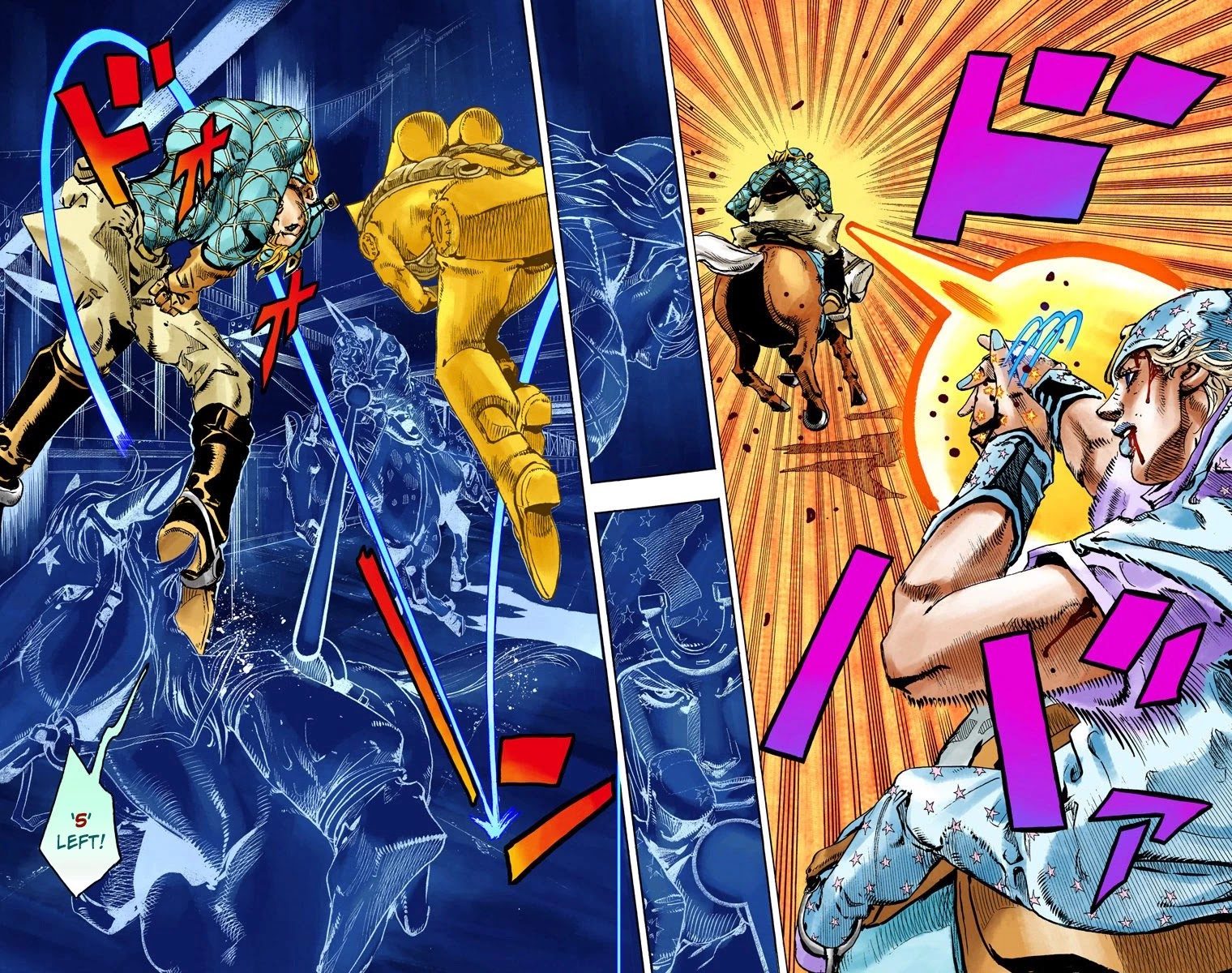 JoJo's Bizarre Adventure Part 7 - Steel Ball Run (Official Colored) Chapter 93 page 24 - Chapter 93: High Voltage Part 4