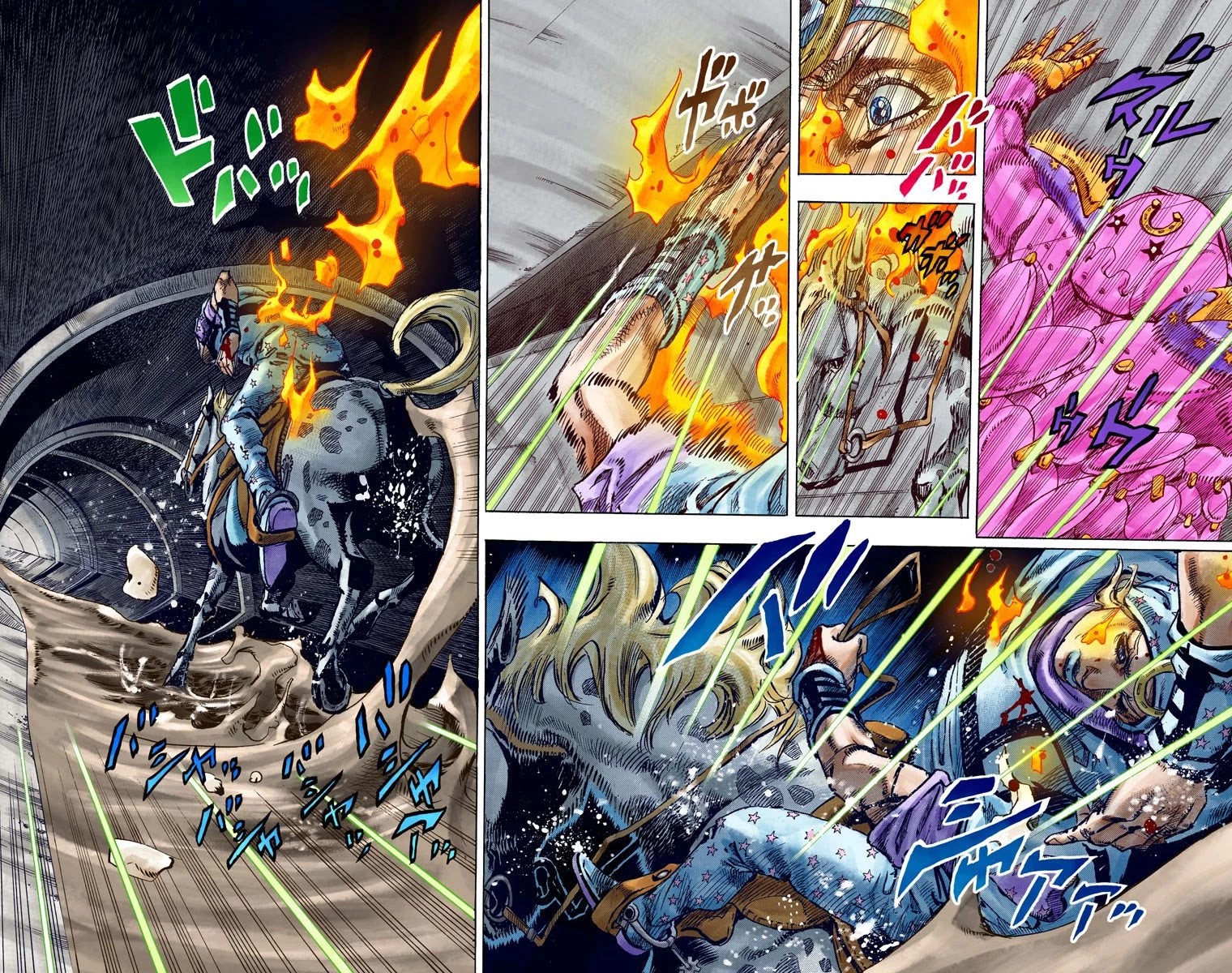 JoJo's Bizarre Adventure Part 7 - Steel Ball Run (Official Colored) Chapter 93 page 3 - Chapter 93: High Voltage Part 4