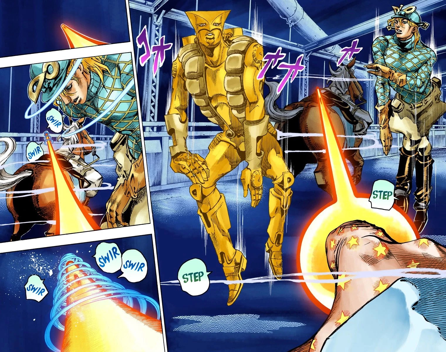JoJo's Bizarre Adventure Part 7 - Steel Ball Run (Official Colored) Chapter 94 page 3 - Chapter 94: World of Stars and Stripes