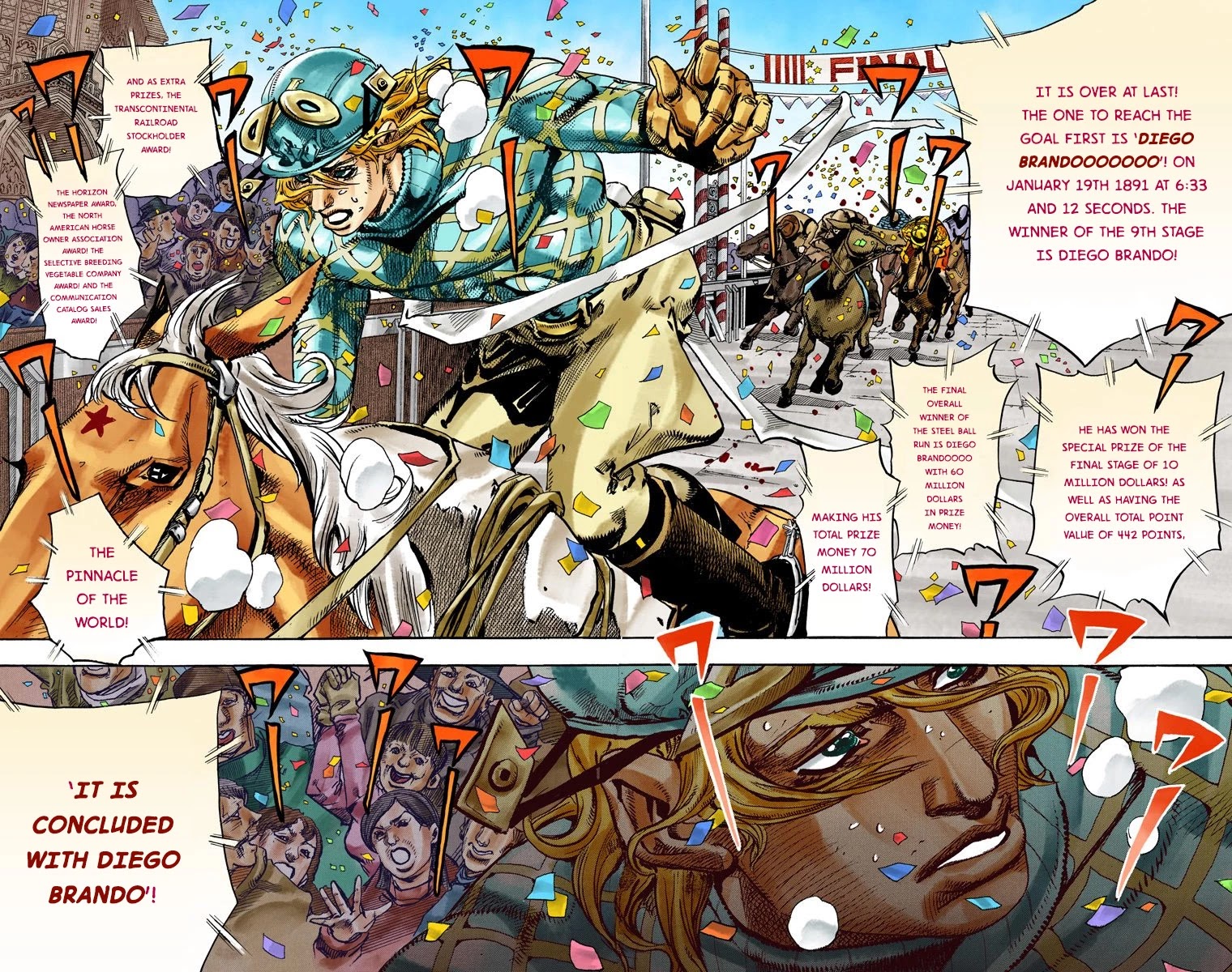 JoJo's Bizarre Adventure Part 7 - Steel Ball Run (Official Colored) Chapter 94 page 32 - Chapter 94: World of Stars and Stripes