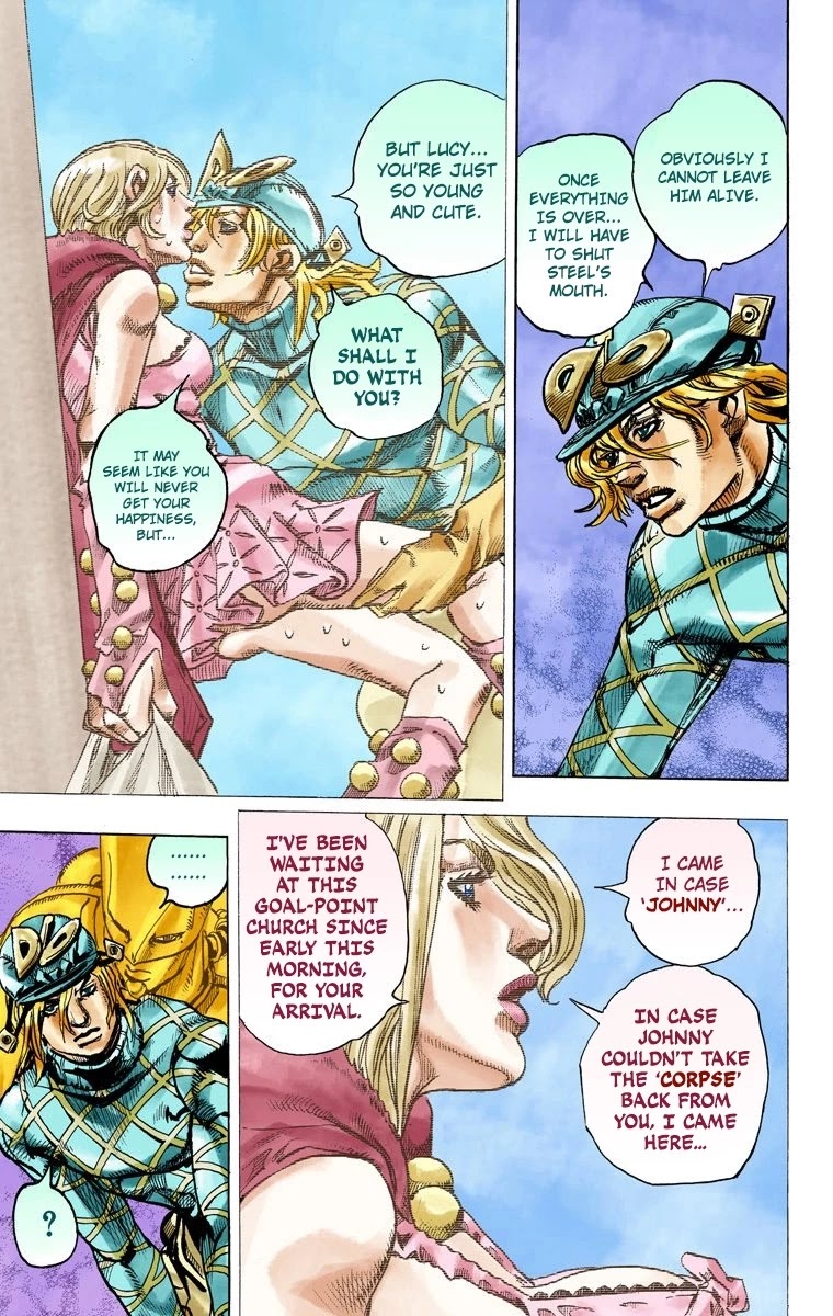 JoJo's Bizarre Adventure Part 7 - Steel Ball Run (Official Colored) Chapter 95 page 12 - Chapter 95: World of Stars and Stripes - Outro [END]